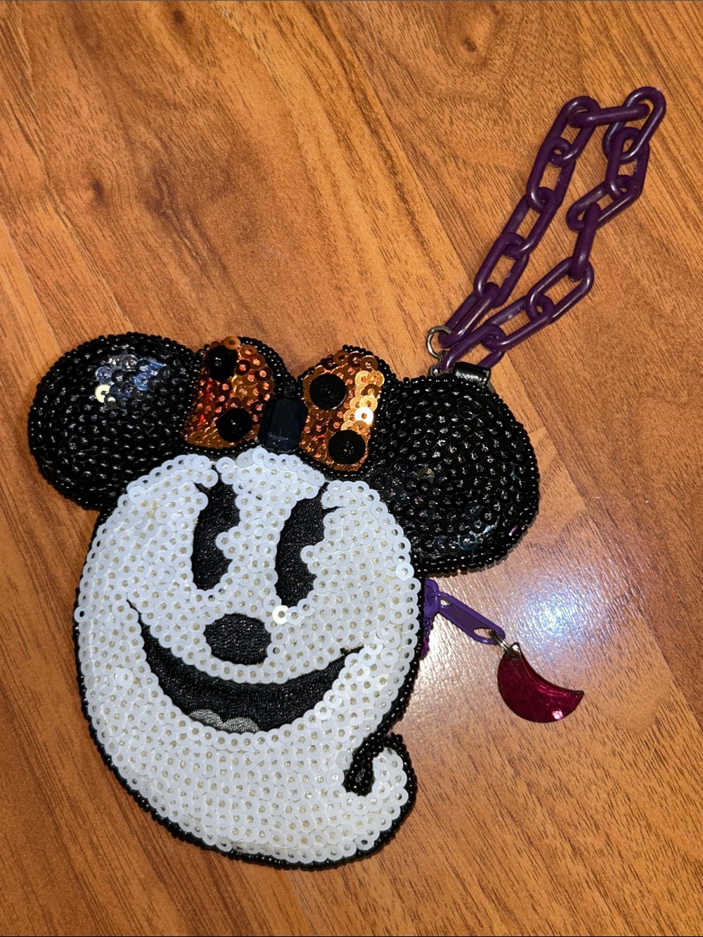 Disney Tokyo Disney Resort Minnie Sequin Ghost 👻 Coin Bag Charm